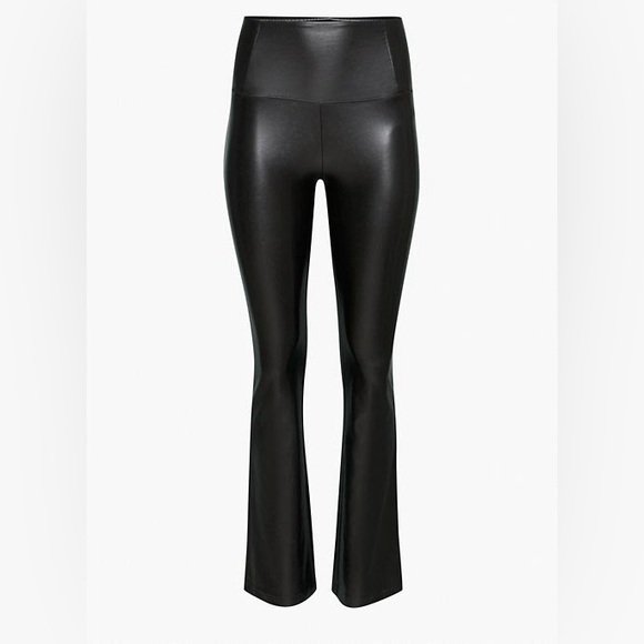 Wilfred Aritzia Vegan Leather flared leggings - Picture 1 of 3
